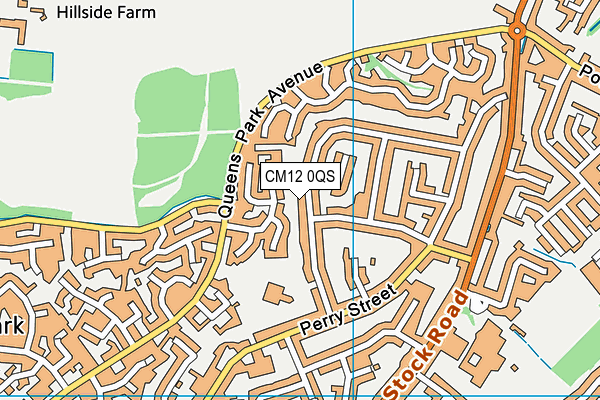 CM12 0QS map - OS VectorMap District (Ordnance Survey)