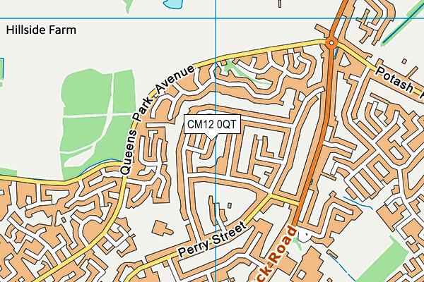 CM12 0QT map - OS VectorMap District (Ordnance Survey)