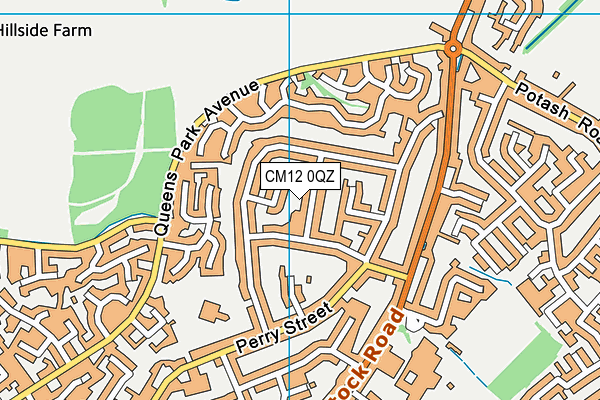 CM12 0QZ map - OS VectorMap District (Ordnance Survey)