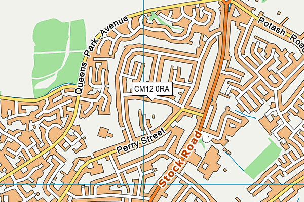 CM12 0RA map - OS VectorMap District (Ordnance Survey)