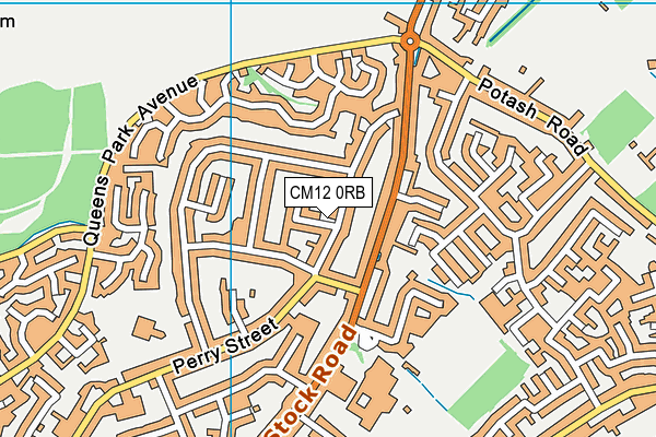 CM12 0RB map - OS VectorMap District (Ordnance Survey)