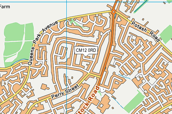 CM12 0RD map - OS VectorMap District (Ordnance Survey)