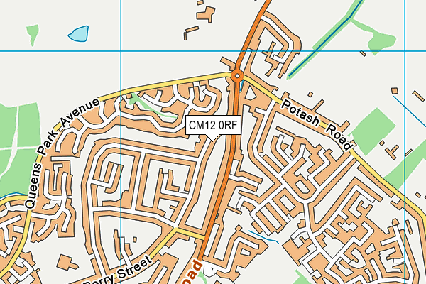 CM12 0RF map - OS VectorMap District (Ordnance Survey)