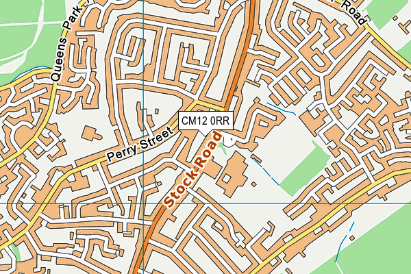 CM12 0RR map - OS VectorMap District (Ordnance Survey)