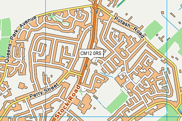 CM12 0RS map - OS VectorMap District (Ordnance Survey)