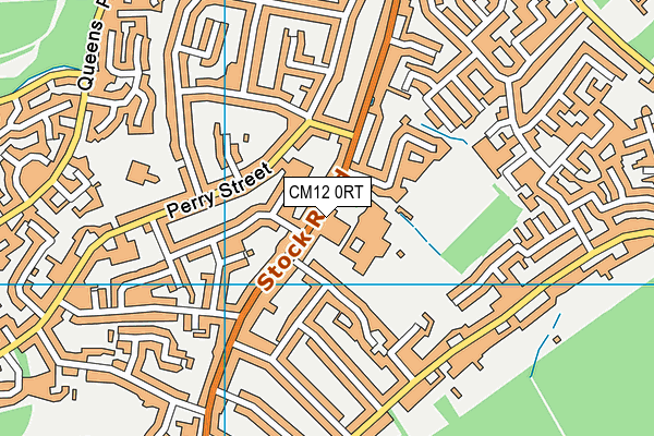 CM12 0RT map - OS VectorMap District (Ordnance Survey)