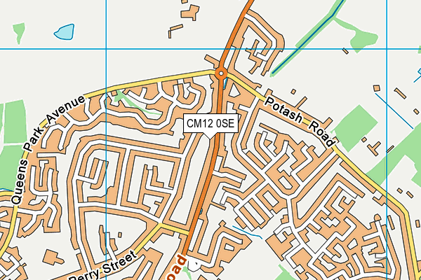 CM12 0SE map - OS VectorMap District (Ordnance Survey)
