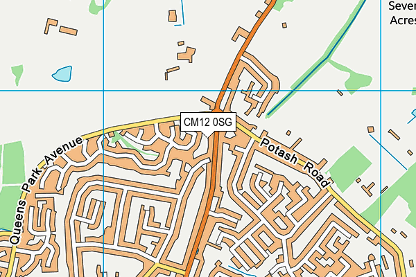 CM12 0SG map - OS VectorMap District (Ordnance Survey)