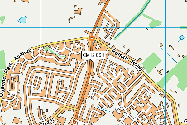 CM12 0SH map - OS VectorMap District (Ordnance Survey)