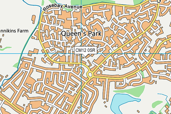 CM12 0SR map - OS VectorMap District (Ordnance Survey)