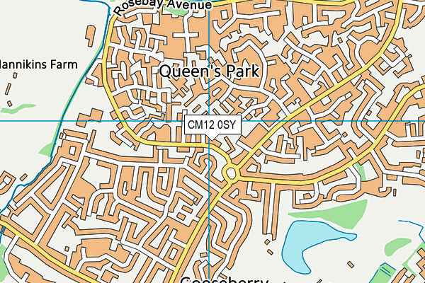 CM12 0SY map - OS VectorMap District (Ordnance Survey)