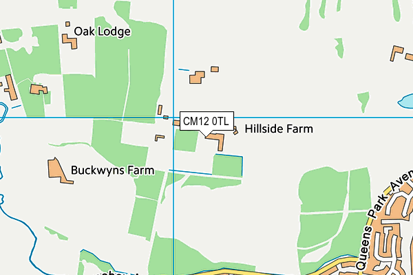 CM12 0TL map - OS VectorMap District (Ordnance Survey)