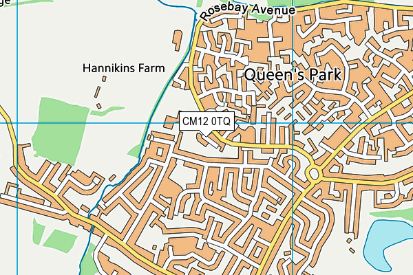 CM12 0TQ map - OS VectorMap District (Ordnance Survey)