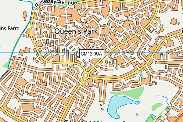 CM12 0UA map - OS VectorMap District (Ordnance Survey)