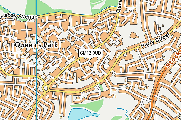 CM12 0UD map - OS VectorMap District (Ordnance Survey)