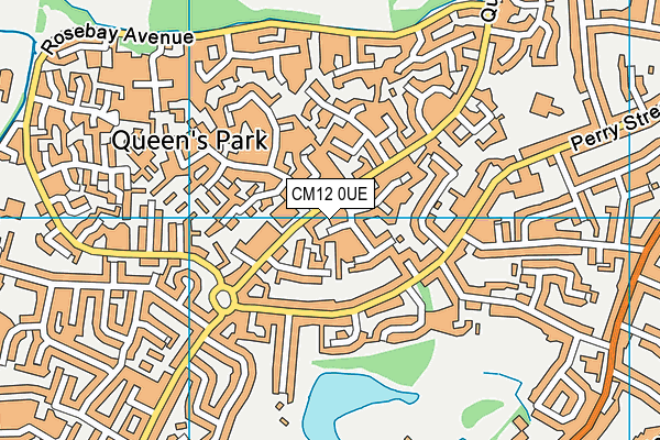 CM12 0UE map - OS VectorMap District (Ordnance Survey)
