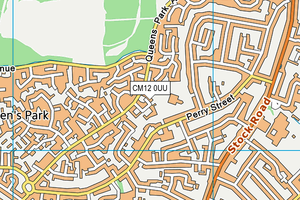 CM12 0UU map - OS VectorMap District (Ordnance Survey)