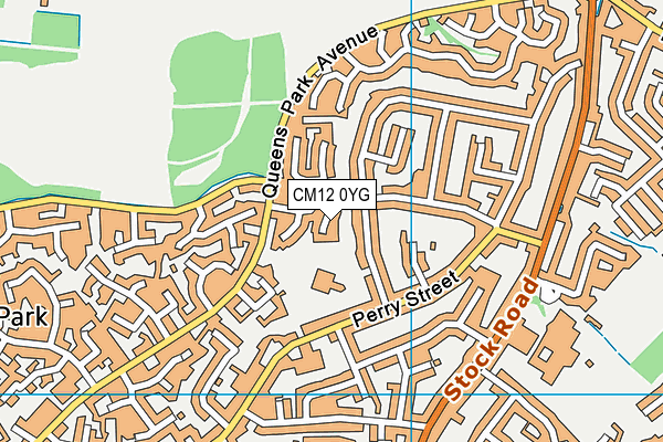 CM12 0YG map - OS VectorMap District (Ordnance Survey)