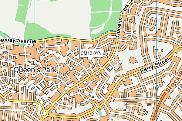 CM12 0YN map - OS VectorMap District (Ordnance Survey)