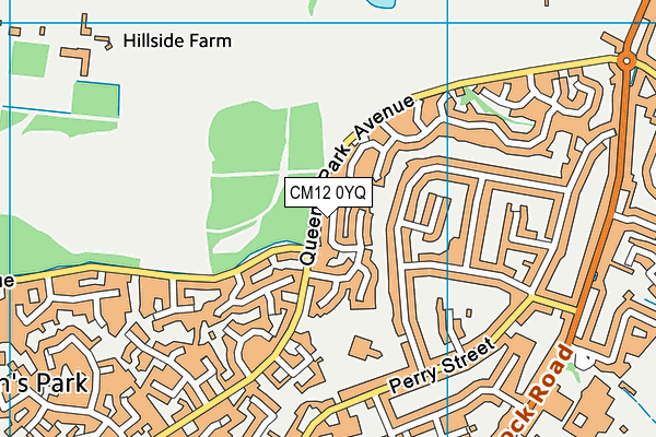 CM12 0YQ map - OS VectorMap District (Ordnance Survey)