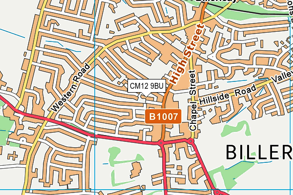 CM12 9BU map - OS VectorMap District (Ordnance Survey)