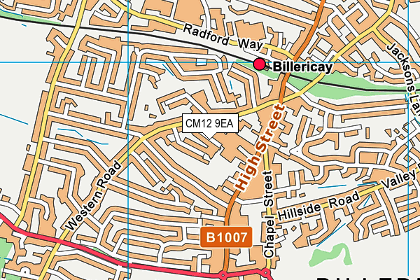 CM12 9EA map - OS VectorMap District (Ordnance Survey)