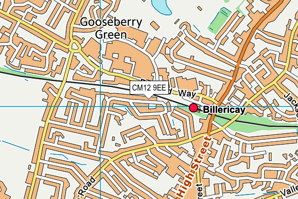 CM12 9EE map - OS VectorMap District (Ordnance Survey)