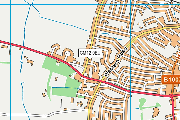 CM12 9EU map - OS VectorMap District (Ordnance Survey)
