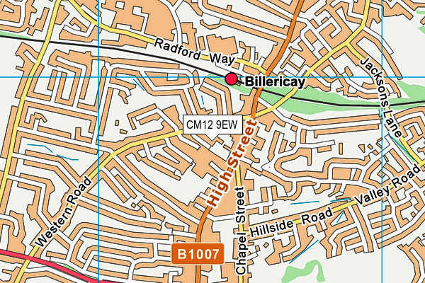 CM12 9EW map - OS VectorMap District (Ordnance Survey)