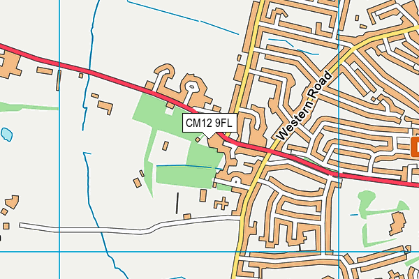CM12 9FL map - OS VectorMap District (Ordnance Survey)