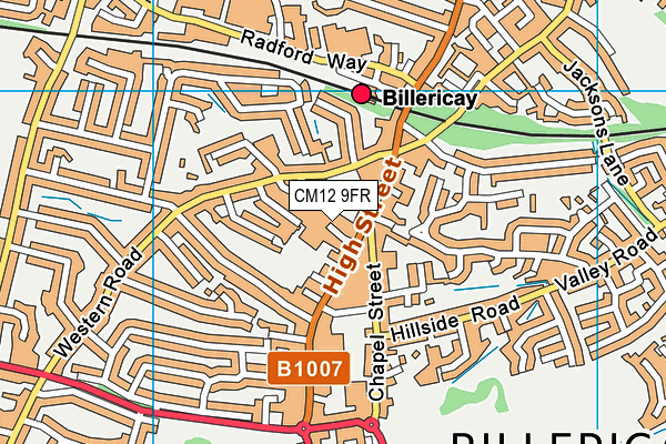 CM12 9FR map - OS VectorMap District (Ordnance Survey)