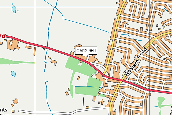 CM12 9HJ map - OS VectorMap District (Ordnance Survey)