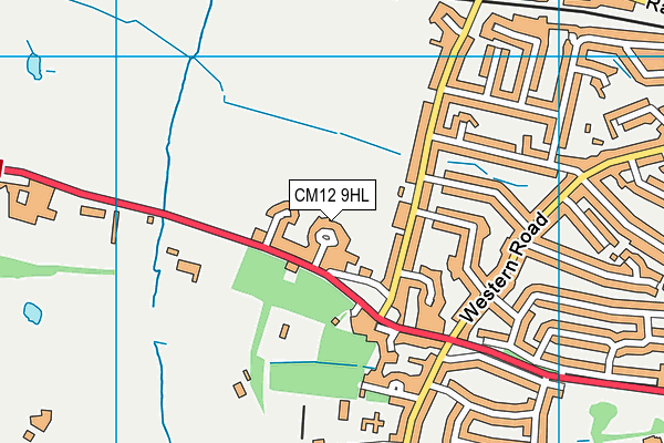CM12 9HL map - OS VectorMap District (Ordnance Survey)