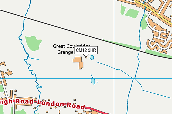 CM12 9HR map - OS VectorMap District (Ordnance Survey)