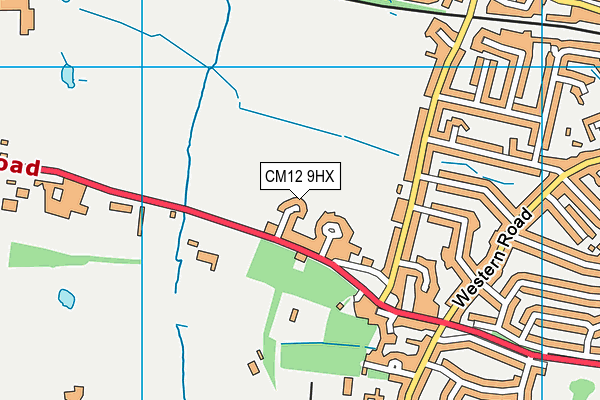 CM12 9HX map - OS VectorMap District (Ordnance Survey)
