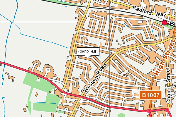 CM12 9JL map - OS VectorMap District (Ordnance Survey)