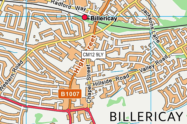 CM12 9LY map - OS VectorMap District (Ordnance Survey)
