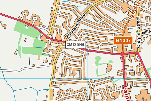 CM12 9NB map - OS VectorMap District (Ordnance Survey)
