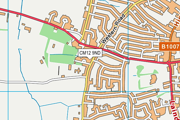CM12 9ND map - OS VectorMap District (Ordnance Survey)