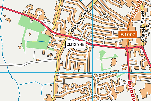 CM12 9NE map - OS VectorMap District (Ordnance Survey)
