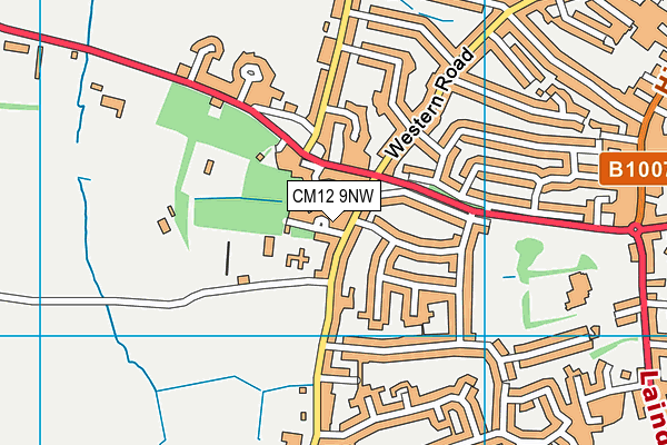 CM12 9NW map - OS VectorMap District (Ordnance Survey)