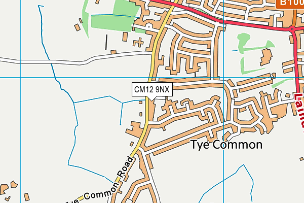 CM12 9NX map - OS VectorMap District (Ordnance Survey)