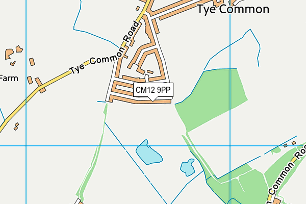 CM12 9PP map - OS VectorMap District (Ordnance Survey)
