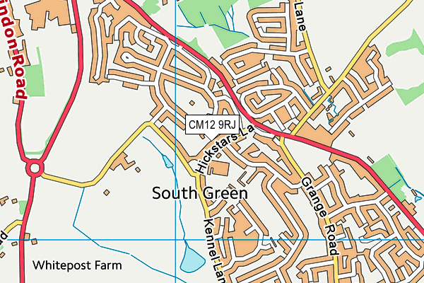 South Green Junior School map (CM12 9RJ) - OS VectorMap District (Ordnance Survey)