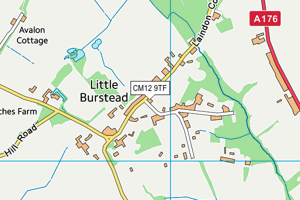 CM12 9TF map - OS VectorMap District (Ordnance Survey)