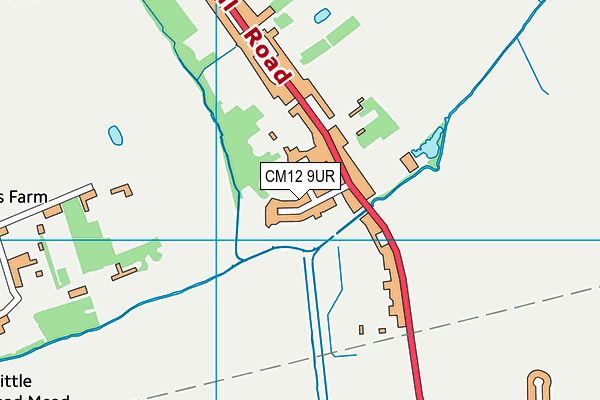 CM12 9UR map - OS VectorMap District (Ordnance Survey)
