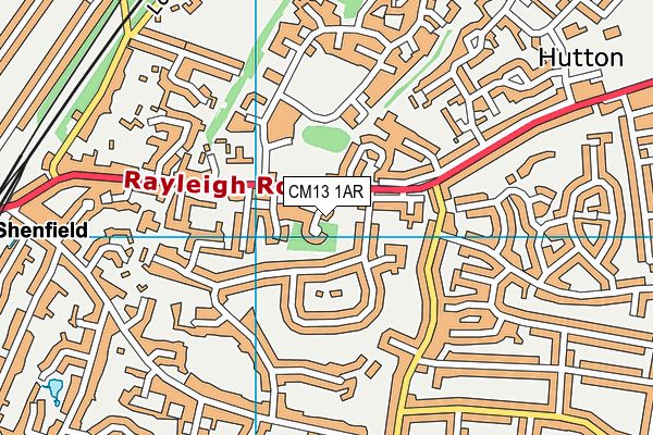 CM13 1AR map - OS VectorMap District (Ordnance Survey)