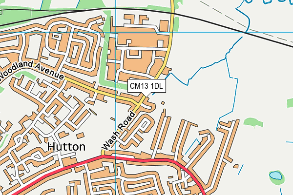 CM13 1DL map - OS VectorMap District (Ordnance Survey)