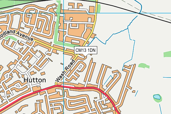 CM13 1DN map - OS VectorMap District (Ordnance Survey)