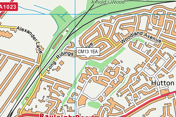 CM13 1EA map - OS VectorMap District (Ordnance Survey)